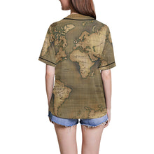 Old Map Baseball Jersey for Women