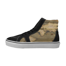 Old Map Women's High Top Skateboarding Shoes