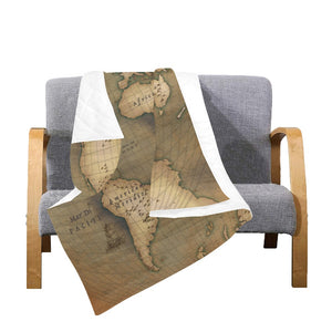 Old Map Quilt 50"x60"