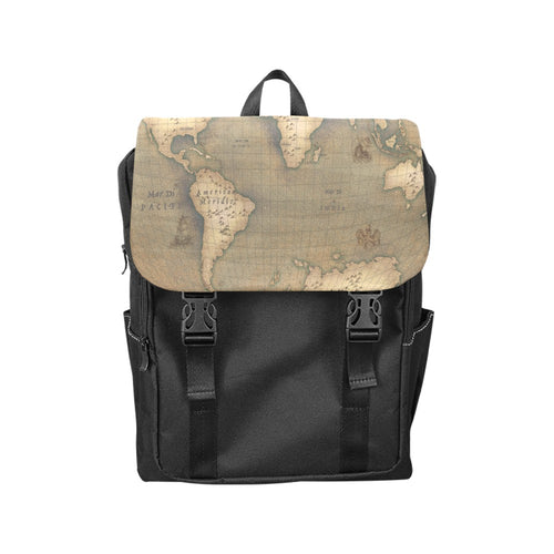 Old Map Casual Backpack