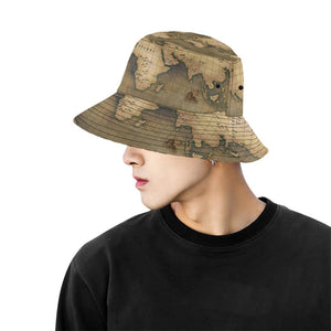 Old Map Bucket Hat for Men
