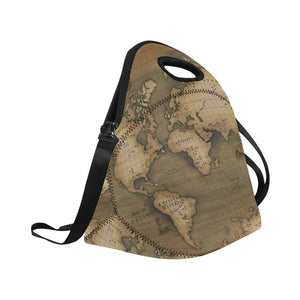 Old Map Neoprene Lunch Bag