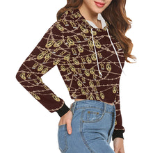 Anne Boleyn Necklace Crop Hoodie