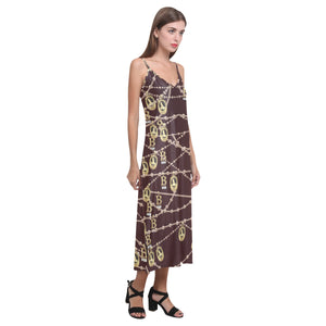 Anne Boleyn Portrait V-Neck Long Dress