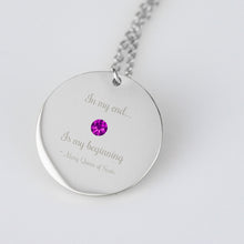 "In my End is my Beginning" Mary Queen of Scots Premium Stainless Steel Pendant