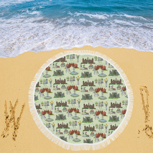 Anne Boleyn's Homes and a Summer English Garden Circular Beach Shawl