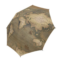 Old Map Semi-Automatic Foldable Umbrella