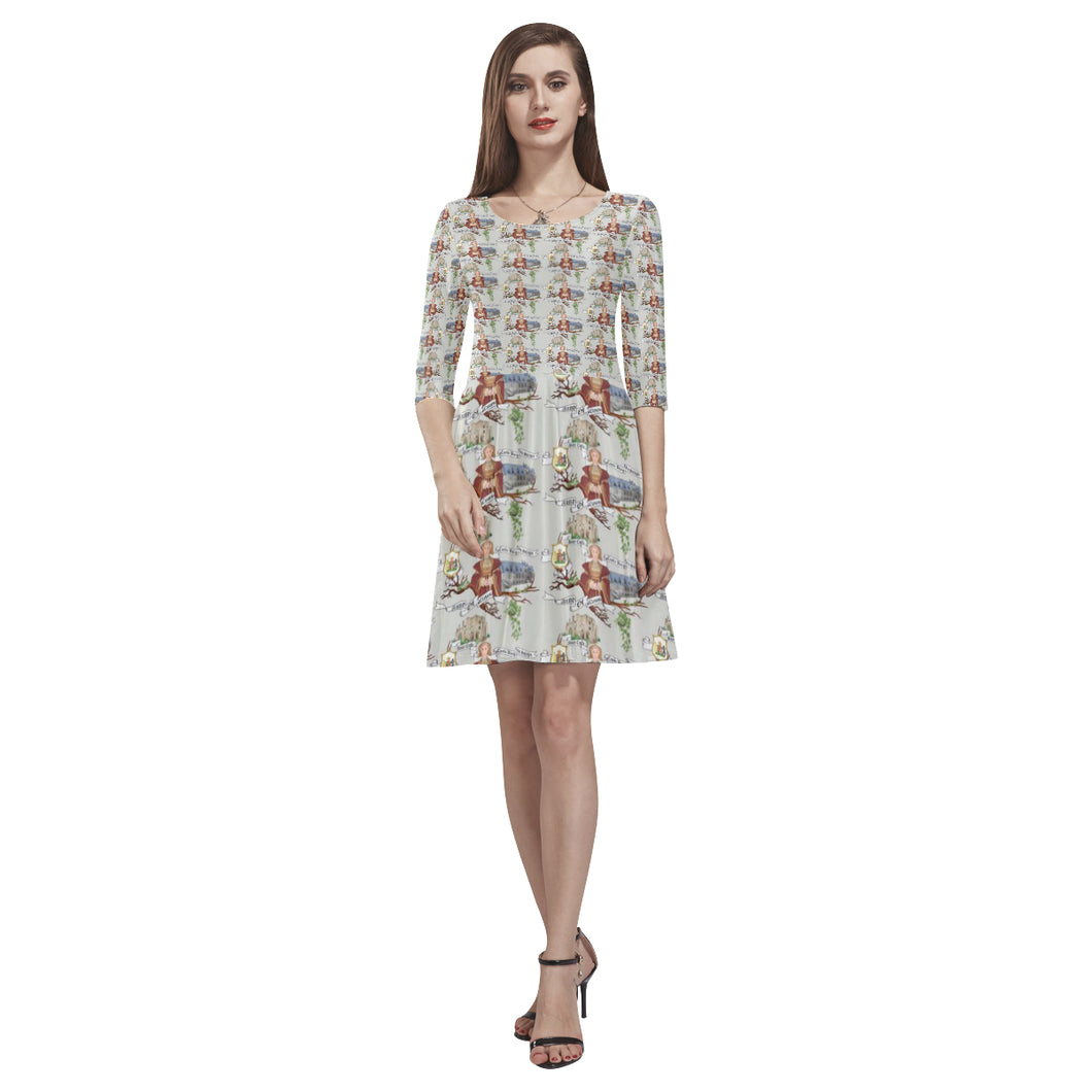 Anne of Cleves Half-Sleeve Skater Dress