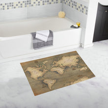 Old Map Bath Rug 20''x 32''