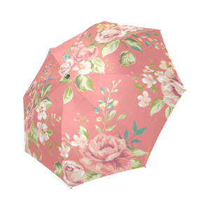 Vintage Rose Pattern Foldable Umbrella
