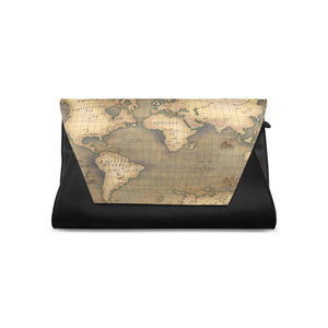 Old Map Clutch Bag