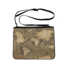 Old Map Slim Clutch Bag