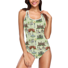 Anne Boleyn's Homes and a Summer English Garden One Piece Swimsuit
