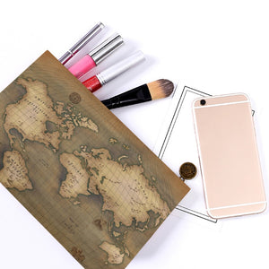 Old Map Carry-All Pouch 8''x 6''