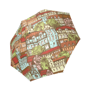 Medieval Town Foldable Umbrella