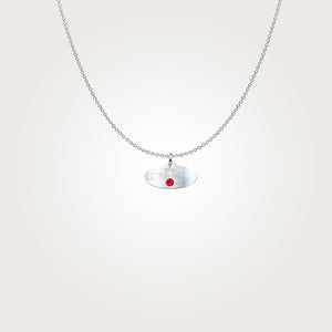 Anne Boleyn The Most Happy Motto Necklace with Crystal  Birthstone