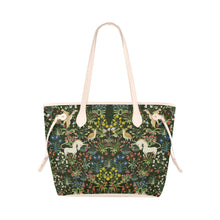 Medieval Unicorn Tapestry Clover Canvas Tote Bag