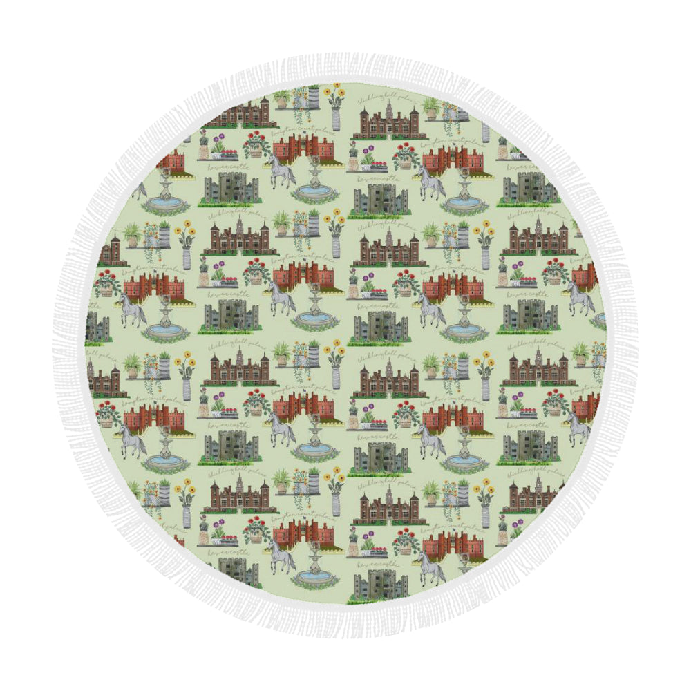 Anne Boleyn's Homes and a Summer English Garden Circular Beach Shawl