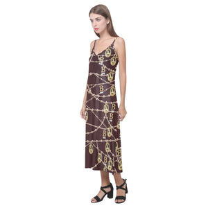 Anne Boleyn Portrait V-Neck Long Dress