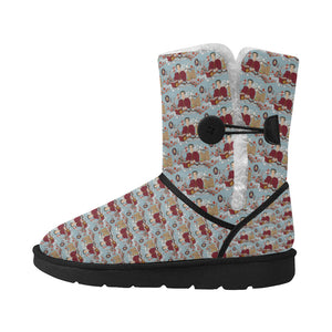 Katherine Parr Unisex Single Button Snow Boots