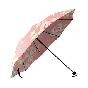 Vintage Rose Pattern Foldable Umbrella