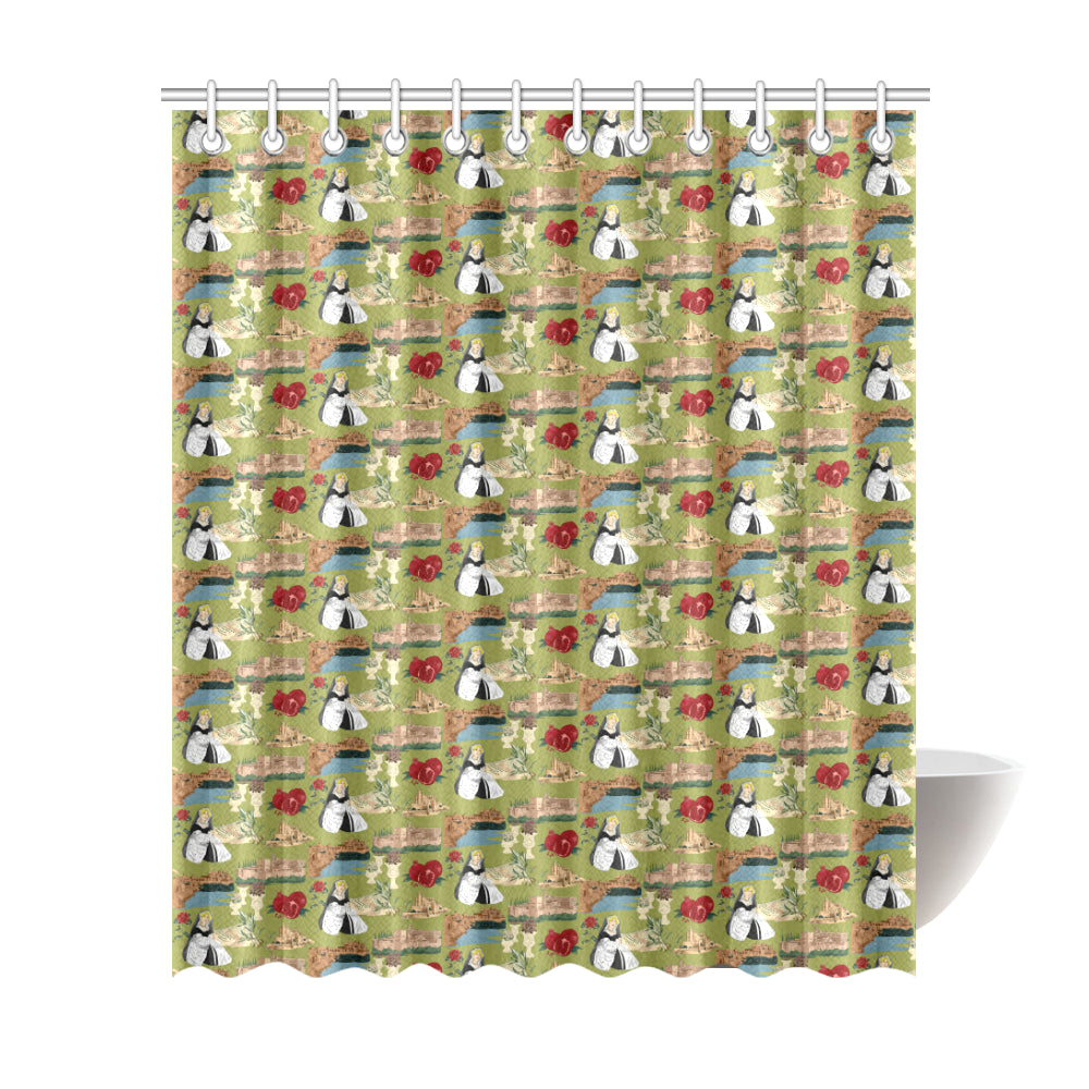 Catherine of Aragon Andalucian Princess Shower Curtain 72