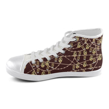 Anne Boleyn Portrait Women's High Top Canvas Shoes