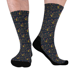 Elizabeth I Socks Mid-Calf Socks (Black Sole)
