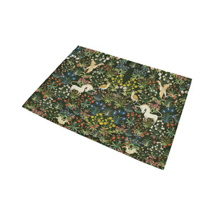 Medieval Unicorn Tapestry Area Rug 7'x5'