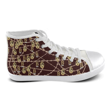 Anne Boleyn Portrait Women's High Top Canvas Shoes