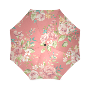 Vintage Rose Pattern Foldable Umbrella
