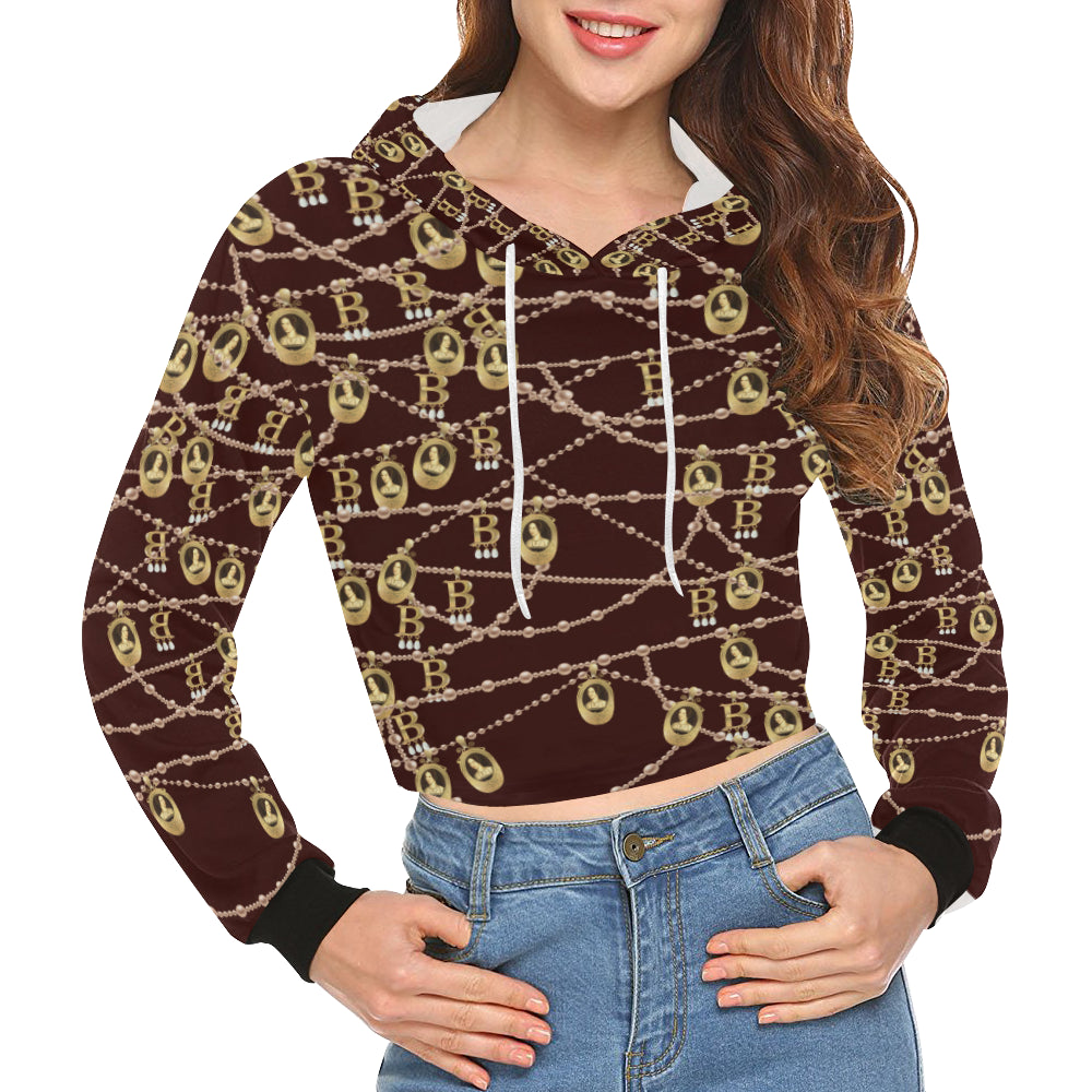 Anne Boleyn Necklace Crop Hoodie