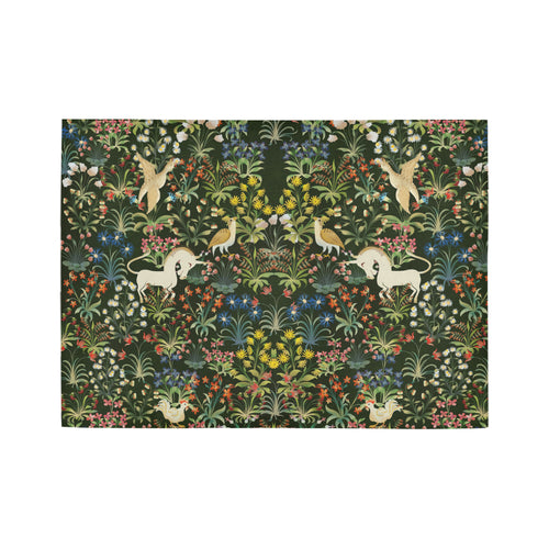 Medieval Unicorn Tapestry Area Rug 7'x5'
