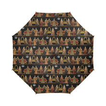 Six Wives Semi-Automatic Foldable Umbrella