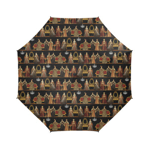 Six Wives Semi-Automatic Foldable Umbrella