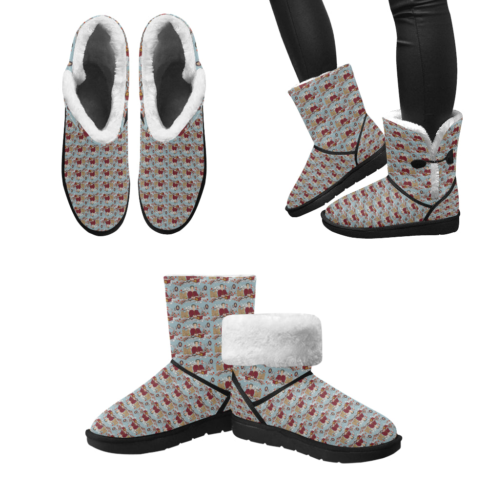Katherine Parr Unisex Single Button Snow Boots