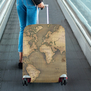 Old Map Luggage Cover (Large) 26"-28"