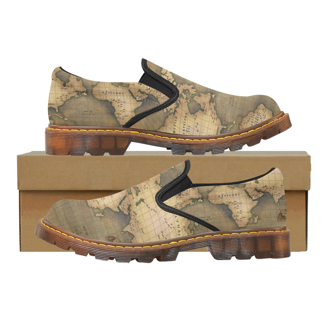 Old Map Women's Slip-On Loafer