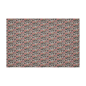 Medieval Village Cotton Linen Tablecloth 60" x 90"