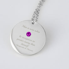 "Man is wise when he recognizes no greater enemy than himself," Quote Pendant