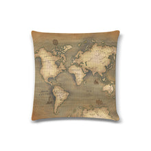 Old Map Pillowcase 16"x16"  (One Side Printing) No Zipper