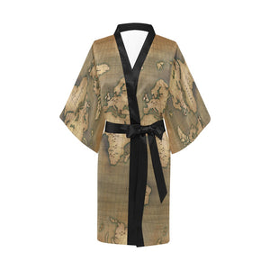 Old Map Kimono Robe