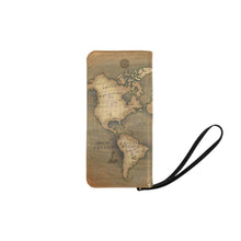 Old Map Clutch Purse