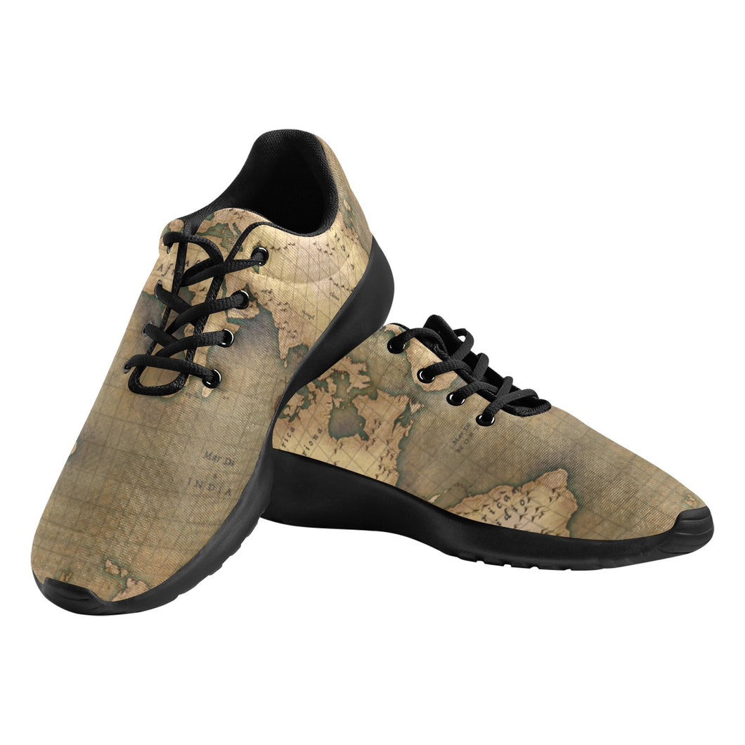 Old Map Women's Athletic Shoes