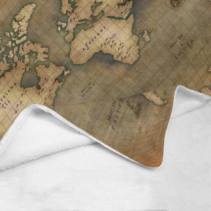 Old Map Ultra-Soft Micro Fleece Blanket 60"x80"