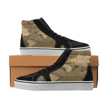 Old Map Women's High Top Skateboarding Shoes