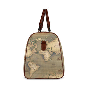 Old Map Waterproof Travel Bag (Large)