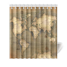Old Map Shower Curtain 66"x72"
