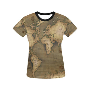 Old Map T-Shirt for Women