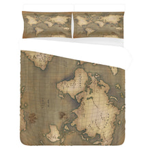 Old Map 3-Piece Bedding Set